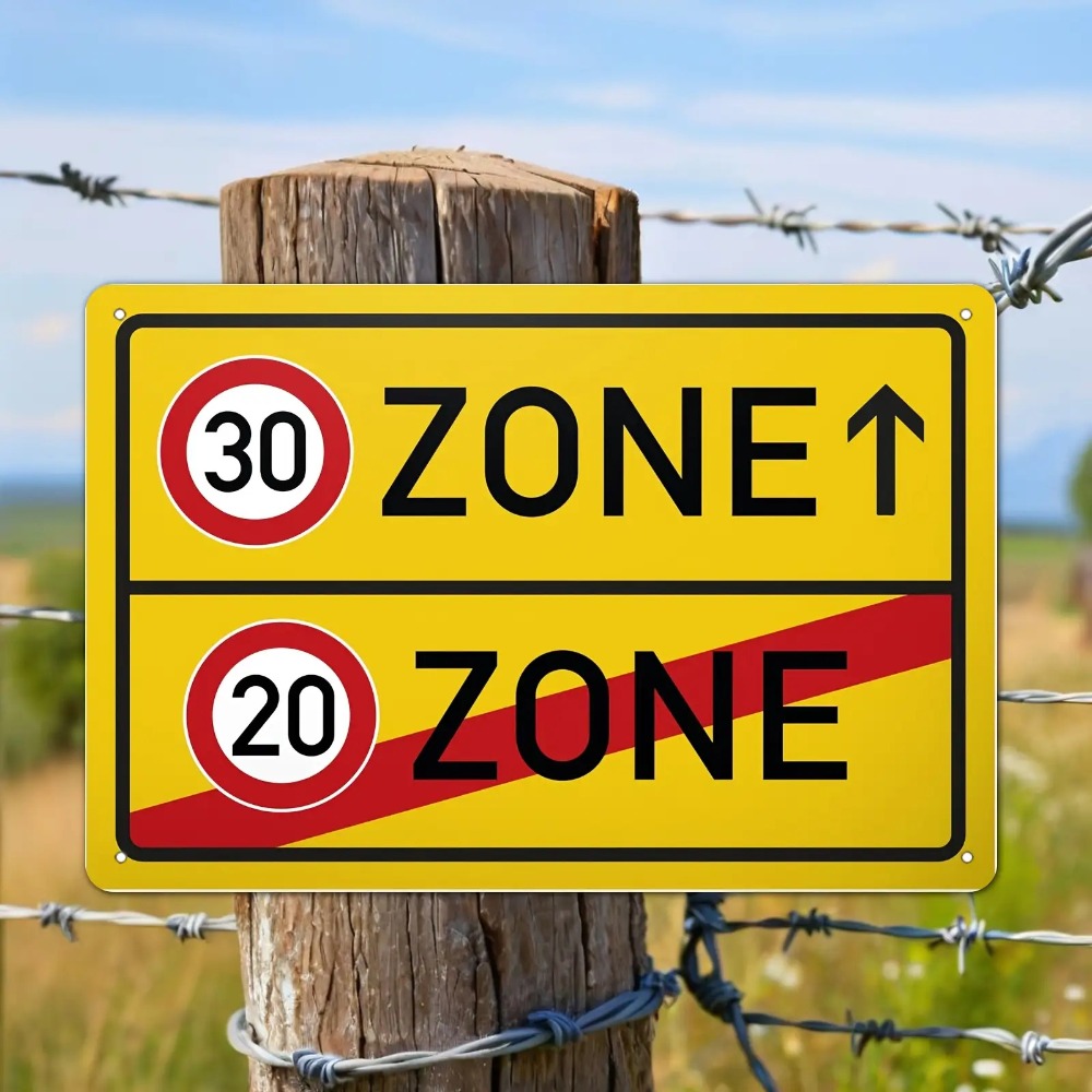 Tin Sign - 30 20 Speed Limit Z - огляд і ціна Farming Zone